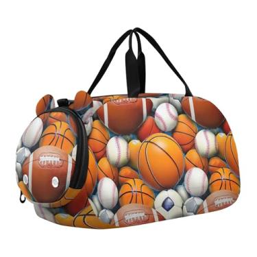 Imagem de Cute Hedgehogs Flowers Leaves Girls Tote Duffle Bags Travel Toddler Weekender Bags Gym Duffle Kids Luggage Boys Carry on Duffel, Bolas esportivas variadas de basquete, Clássico