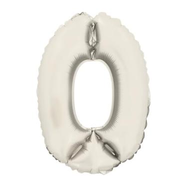 Imagem de BALAO CROMADO C/CANUDO 16" BRANCO FOSCO NUMERO 0