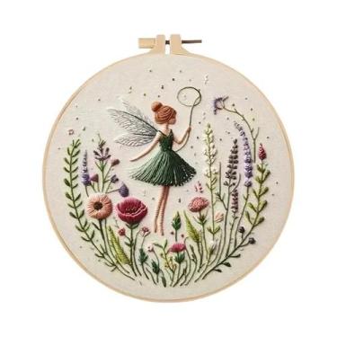 Imagem de Kit DIY De Bordado À Mão Para Iniciantes: Menina Elfo Criativa Com Asa