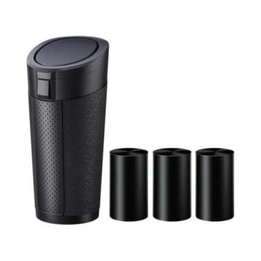 Imagem de Lixeira Mini À Prova De Vazamentos Para Carro Com Tampa Para Porta-Cop
