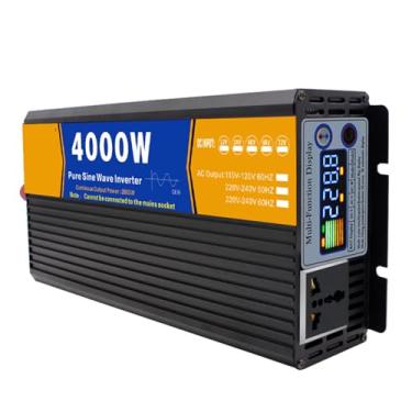 Imagem de 12v to 220v,Inversor de Onda Senoidal Pura 4000W Pico 12V 24V 48V 60V 72V DC para 110V 220V AC Conversor de Energia Solar, para Fora de Rede, RV, Camião, Barco, Campismo