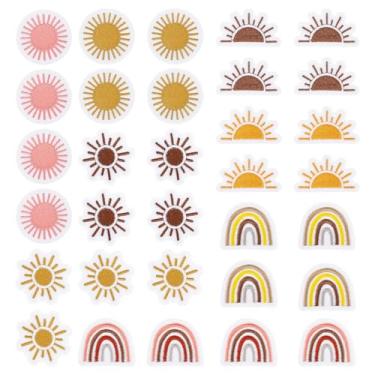 Imagem de 32 peças de adesivos bordados para reparo de aplique de sol, arco-íris, prensa térmica, aplique vintage para roupas, acessórios costurados, para roupas de Natal, mochilas, chapéu, jaqueta, artesanato