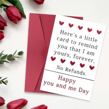 Imagem de Cartões de felicitações Happy You and Me Day, cartão de presente romântico de dia dos namorados para namorado, namorada, presentes de aniversário para marido, esposa, presentes de dia dos namorados
