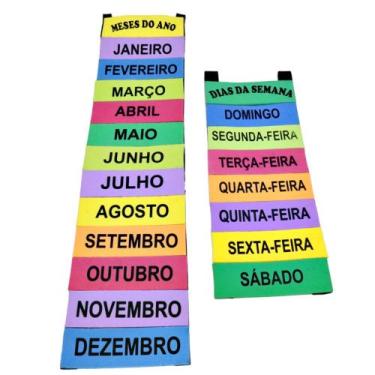 Imagem de Decoração Sala De Aula Dias Da Semana/meses Do Ano Em Português - CRIA