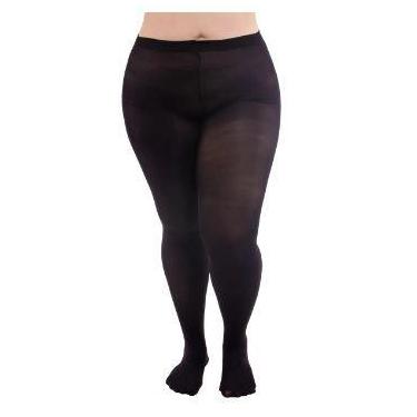 Imagem de Meias Calça Preta e Natural Trifil Fio 80 Plus Size Grossa, 2XG, Preto