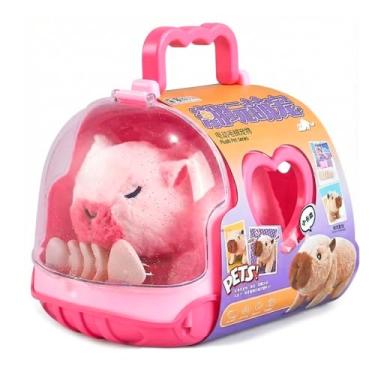 Imagem de Brinquedo Capivara de Pelúcia Interativa com Sons e Movimentos Recarregável | Capivara Elétrica De Pelúcia