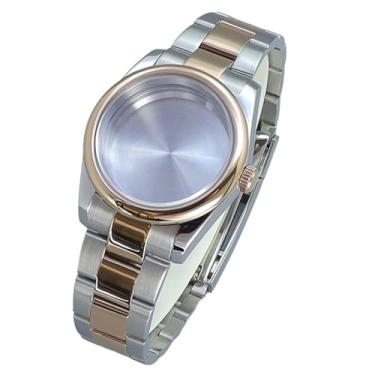 Imagem de FEIYASHI Caixa de relógio masculina à prova d'água de aço inoxidável ouro rosa de 36/39 mm para movimento NH35/34/36/38 Miyota8215, Tampa inferior sólida 4, 36mm+For NH35/34/36/38 Movement, Caixa de