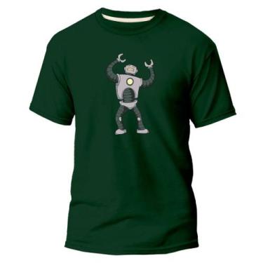 Imagem de  Camiseta Basica Algodão Premium Estampa Digital Robô Feliz  - Pavesi,