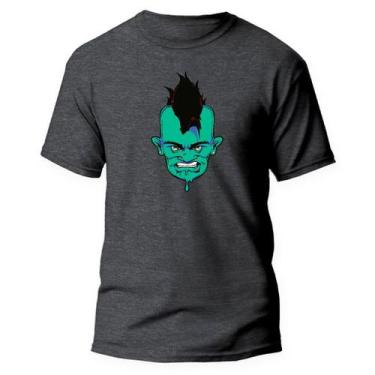 Imagem de  Camiseta Basica Algodão Premium Estampa Digital Zumbi Verde - Pavesi,