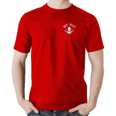 Imagem de Camiseta Algodão Bee Nice - Foca na Moda, Vermelho, M