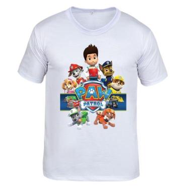 Imagem de Camiseta Adulto Personagens Patrulha Canina PAW Manga Curta Leve, Bran