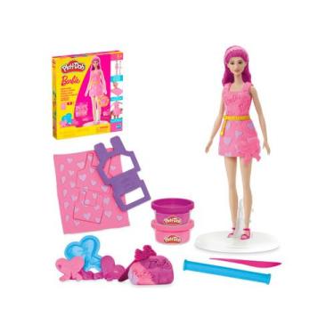 Imagem de Boneca  Barbie Play-Doh Corações e Penteados - Hasbro, Colorido