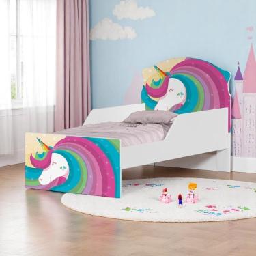 Imagem de Cama Infantil Tick Unicórnio Colorido