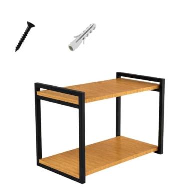 Imagem de Prateleira Dupla Estante Mdf 30x60cm Tipo Industrial