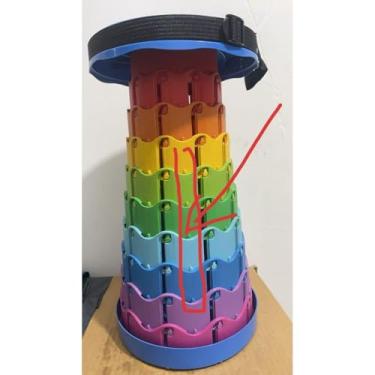 Imagem de Banqueta Banco Retrátil Portátil Pesca Com Alça Telescópica