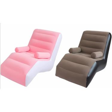 Imagem de Sofá Inflável Portátil com Braços e Apoio – Espaçoso, Confortável e Prático para Sala ou Descanso(ALEATÓRIO)