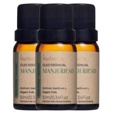 Imagem de Kit 3 Óleo Essencial Manjericão 10ml - Via Aroma