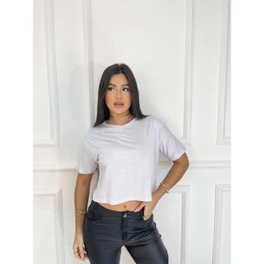 Imagem de Blusa Feminina Cropped Longo - GK TODA BELA, Branco, M