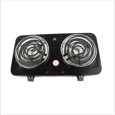 Imagem de Fogareiro Portatil Eletrico Duplo 2 Bocas Snel Camping Voltagem: 127V 