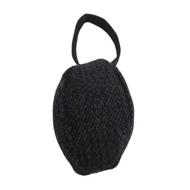 Imagem de SIWOTED Dog Football Toys Interativo Alívio de Ansiedade Cabo de Guerra Brinquedo Bola para Pastor Alemão Belga Malinois (Preta)