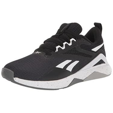Imagem de Reebok Tênis feminino Nanoflex Tr 2.0 Cross Trainer, Preto/branco/cinza puro, 8.5