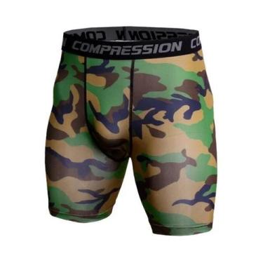 Imagem de Shorts De Compressão Masculinos Em Camuflagem Com Impressão 3D Para Mu