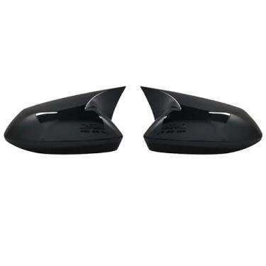 Imagem de Compatível com Toyota Corolla 2019 2020 2021 2022 Tampa do espelho lateral retrovisor Tampa da asa Porta externa Vista traseira Caso Guarnição de fibra de carbono(ABS Black)