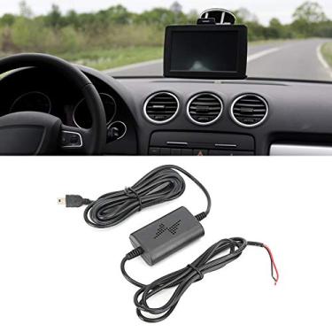 Imagem de Cryfokt Kit de Fio Rígido Dash Cam 12V/24V a 5V 2,5A Ajuste Reto Estável para Mini Linha Abaixadora USB para Monitoramento de Estacionamento, Cabo de Proteção de Baixa Tensão Oculto para Carro,