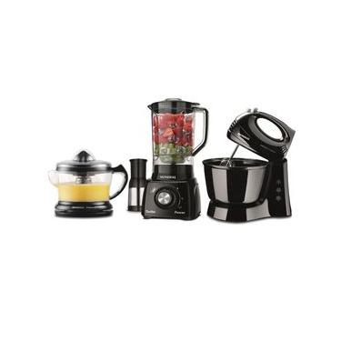 Imagem de Conjunto Especial Mondial KT-105-B (Espremedor Premium + Batedeira Prática + Liquidificador Turbo Power) - Preto