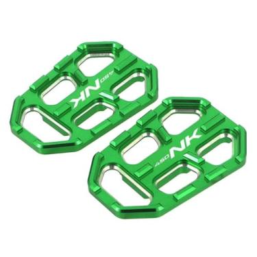 Imagem de Anti-derrapante Para CFMOTO 800NK 450NK Apoio para os pés do piloto dianteiro Pedais de descanso para em liga alumínio CNC(Green 450)