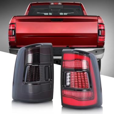 Imagem de FICOLPO Luzes traseiras de LED para Dodge Ram - refletor de seta de luz traseira de LED para Dodge Ram 1500 2500 3500 2009-2018 substituição da lâmpada de sinal de freio traseiro do motorista e do