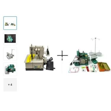 Imagem de Colarete + Overlock Semi Industriais De 02 Agulhas-portatil - GN, 220V