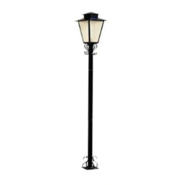 Imagem de Poste de Jardim Colonial Quadrado P3 Preto 1,76mt Ideal, Preto