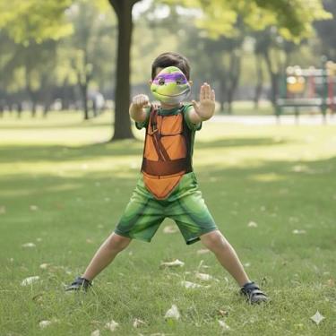 Imagem de Fantasia Infantil Tartarugas Ninja Com Máscara Realista - RR Store, Do