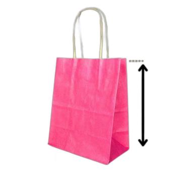 Imagem de 10 Sacola De Papel Kraft Presente Colorida 13,5X8X16Cm