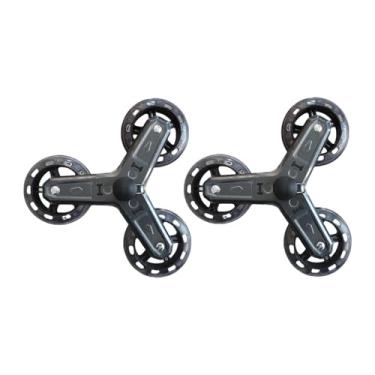 Imagem de MotiveTech 2 Rodízios para Subir Escadas, de Reposição, Pretos, Portáteis, Triangulares, para Carrinhos de Lavanderia, Acessórios para Rodinhas de Compras.