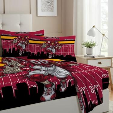 Imagem de Allenjoy Jogo de lençol com elástico, lençol de cima e 2 fronhas para meninos, adolescentes, homens, fãs e filhos, lençol com elástico, tamanho casal