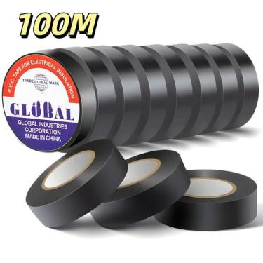 Imagem de Fita Isolante Elétrica Preta Retardante De Chamas E Impermeável 100M C
