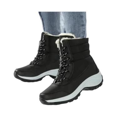 Imagem de Botas De Neve Femininas De Inverno Com Pelúcia, Confortáveis, Platafor