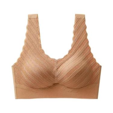 Imagem de Sutiã Esportivo Feminino Sem Costura, Sem Fio, Push-up, Macio, Íntimo,