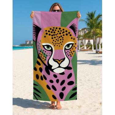 Imagem de Toalha De Banho Praia Estampa Animal Selvagem Arte Moderna - Use Thuco