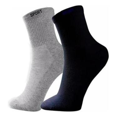 Imagem de Kit Meia Cano Alto Sport 3 Pares, Cinza