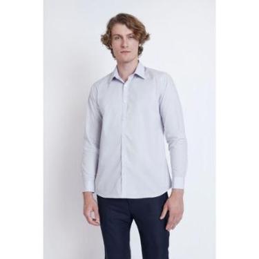 Imagem de Camisa Reg Social Com Elastano Lilas-Masculino