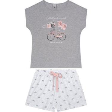 Imagem de Pijama Manga Curta Feminino Algodão Malwee Ref. 120750-Feminino