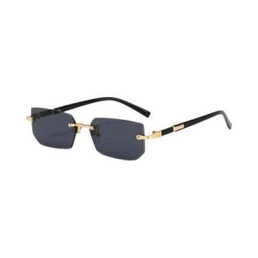 Imagem de Óculos De Sol Retrô Sem Armação Para Homens, Marca De Designer, Lentes