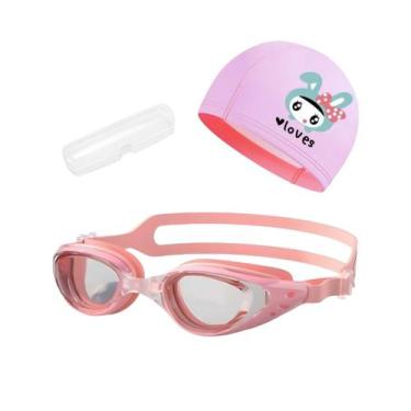 Imagem de Kit Óculos, Estojo e Touca de Natação Infantil Hero Band, Rosa rosa lo
