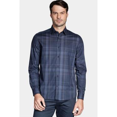Imagem de Camisa Aramis Slim Xadrez Marinho-Masculino
