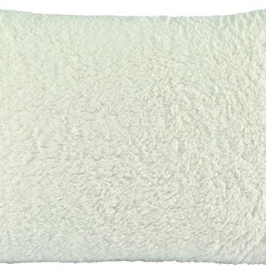 Imagem de Capa De Travesseiro Decorativo Alasca 1 Peça Tecido Manta Sherpa 180g/m² 100% Poliéster - Marfim