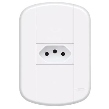Imagem de Conjunto Tomada Padrão 2p+t 20a com Capa 4x2 Blanc+ 11239164 Fame Conjunto Tomada Padrao 2p+t 20