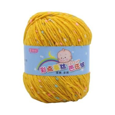 Imagem de Fio De Algodão Colorido 50g Para Tricô Manual, Crochê, Suéter, Coberto